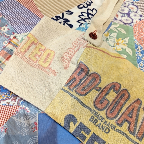 FEEDSACK BRA TOP cropped beach vintage M - Picture 2 of 6